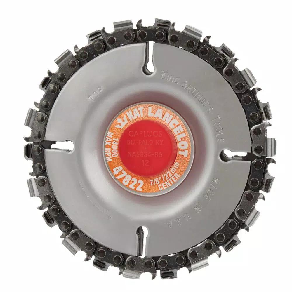 King Arthur's Tools Lancelot 4 in. 22-Teeth Steel Chainsaw Blade for Woodcarving and Angle Grinders