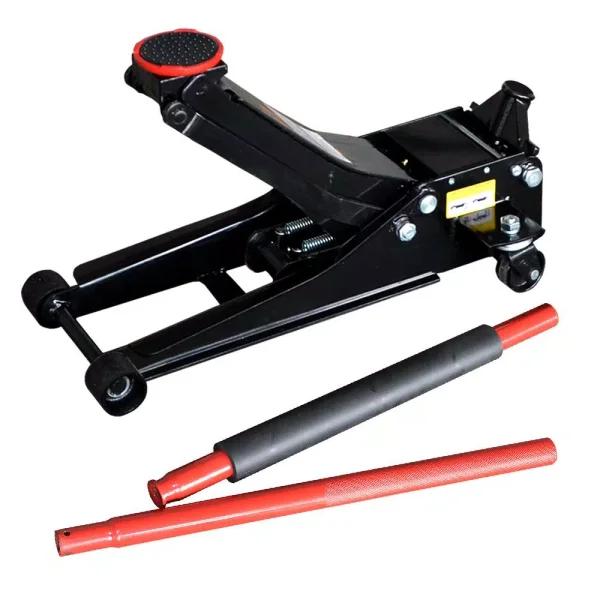 Max Load 3-Ton Low Profile Hydraulic Floor Jack with Quick Pump and Wide Steel Casters