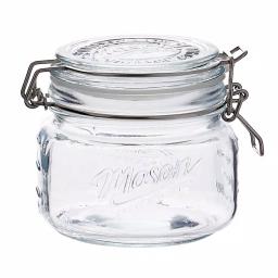 Unbranded 16.9 oz. Glass Kitchen Canister Set with Airtight Wire Clamp Lids (Set of 4) thumbnail 2