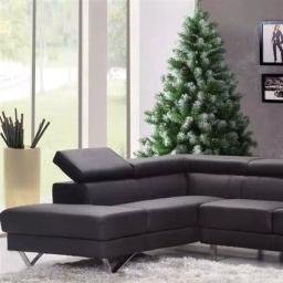 Aleko 7 ft. Unlit Flocked Artificial Christmas Tree with Pine Cones thumbnail 4