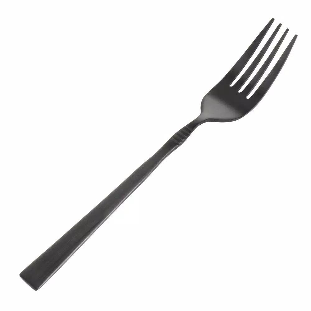 Megachef Cravat 20-Piece Matte Black Flatware Set, 18/10 Stainless Steel Silverware Service for 4