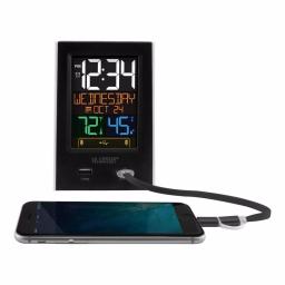 La Crosse Technology Digital Desktop Alarm Clock with Dual USB Charging Ports, Nap Timer, and Temperature/Humidity Display thumbnail 7