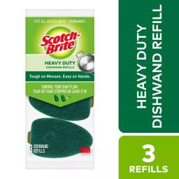 Scotch-Brite Heavy-Duty DishWand Scouring Pad Refills, Case of 12 thumbnail 2