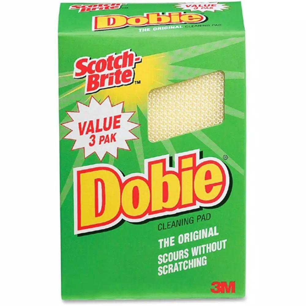 Scotch-Brite Dobie All-Purpose Scouring Cleaning Pads, Non-Abrasive, 3-Pack
