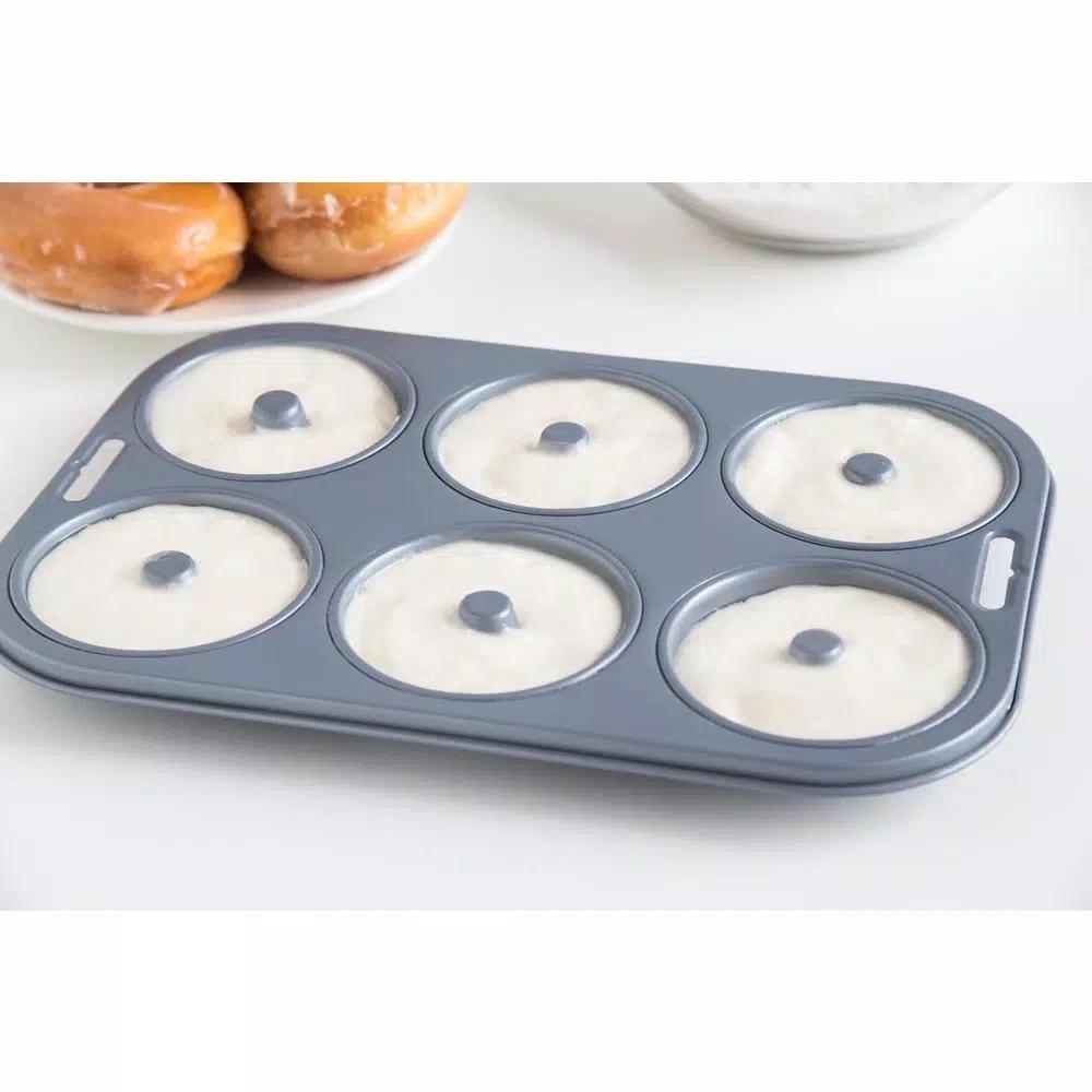 Fox Run Non-Stick 6-Cavity Donut Pan, Heavy Duty Carbon Steel