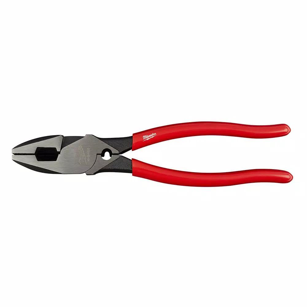Milwaukee 9 in. High-Leverage Linesman Pliers with Crimper and Fish Tape Puller