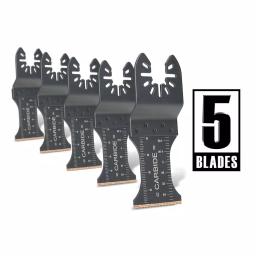 Genesis 1-3/8 in. Carbide Flush Cut Oscillating Multi-Tool Blades, Quick-Release, 5-Pack thumbnail 1
