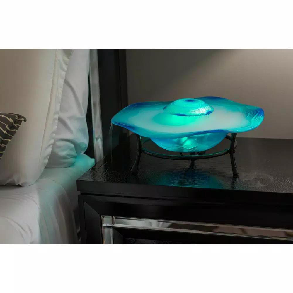 X Brand Canary Mist Fountain and Aromatherapy Oil Diffuser with Inline Control and 12 Color Changing LED Lights