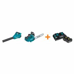 Makita 18V X2 LXT 36V Cordless Blower and 16 in. Top Handle Chainsaw Combo Kit with (2) 5.0 Ah Batteries & Charger thumbnail 1