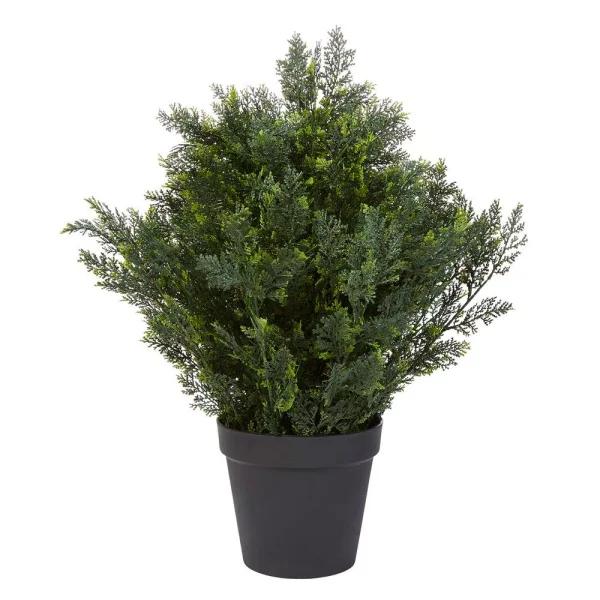Pure Garden 26 in. Artificial Cedar Topiary with 9 in. Planter Pot