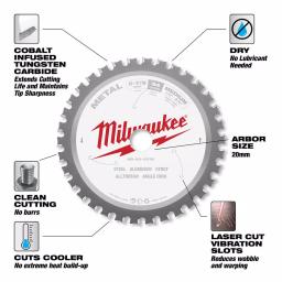 Milwaukee 5-7/8 in. 34T Carbide Metal Cutting Circular Saw Blade thumbnail 3