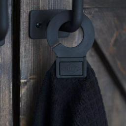 RITZ Hook and Hang Black Woven Cotton Kitchen Towels, Set of 2 thumbnail 2