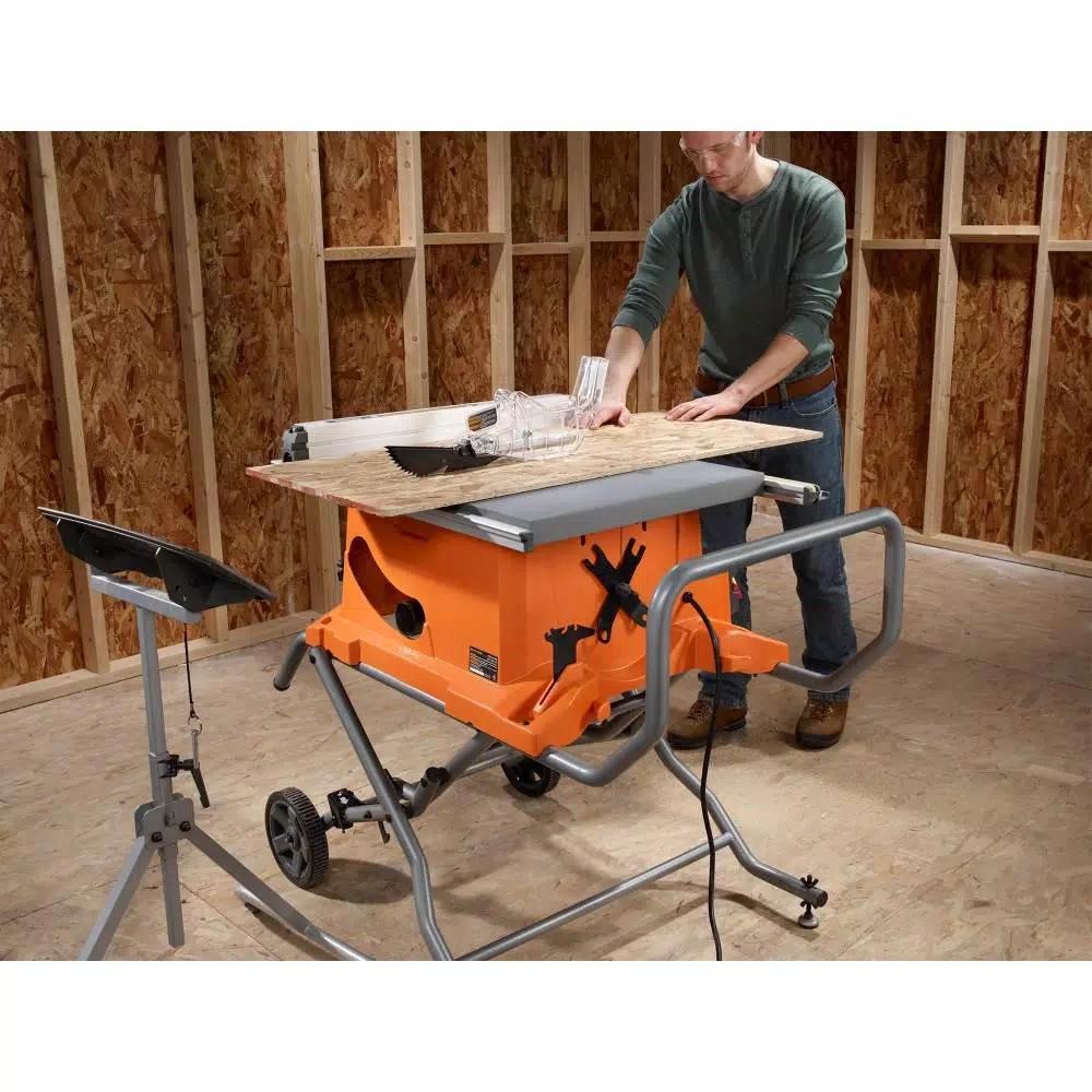 RIDGID 10 in. Pro Jobsite Table Saw with Stand and 16-Gauge 2-1/2 in. Straight Finish Nailer Combo Kit