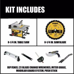 DEWALT DWE7485 8-1/4 in. 15 Amp Corded Compact Jobsite Table Saw thumbnail 2