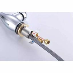 Vanity Art 7.6 in. Single-Handle Pull-Down Sprayer Kitchen Faucet in Polished Chrome thumbnail 8