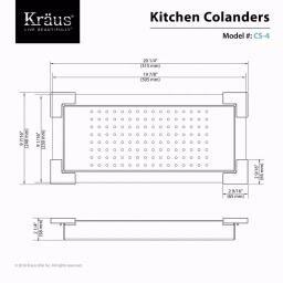 KRAUS Stainless Steel Colander with Protective Bumpers thumbnail 2