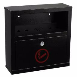 Alpine Industries Quick Clean Wall-Mounted Cigarette Outdoor Ashtray, Black Stainless Steel thumbnail 1