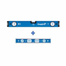Empire 2-Piece Magnetic Box Level Set, 24 in. and 12 in. Aluminum Levels thumbnail 1