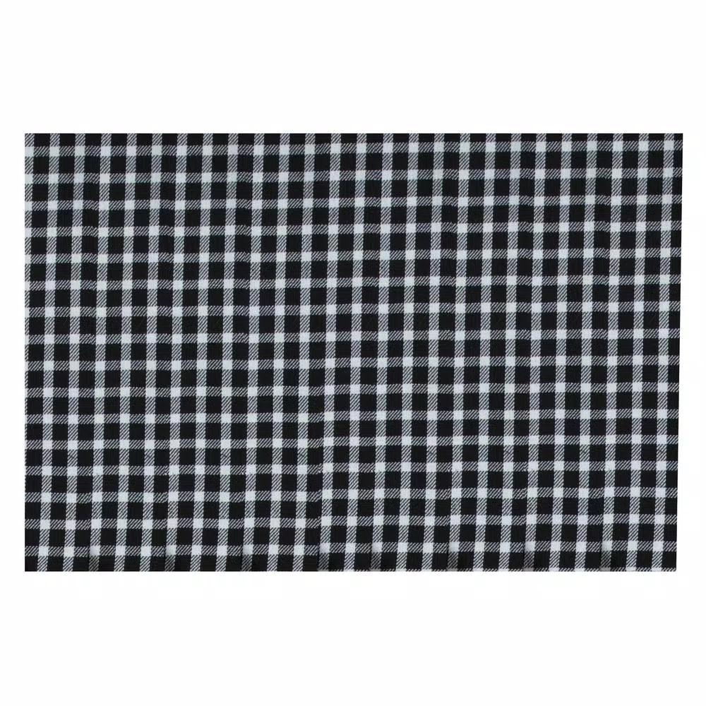 Kay Dee Black and White Cotton Gingham Placemats, Set of 4, Farmhouse Style