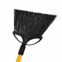 Alpine Industries 10 in. Black Outdoor Angle Broom with Fiberglass Handle thumbnail 2
