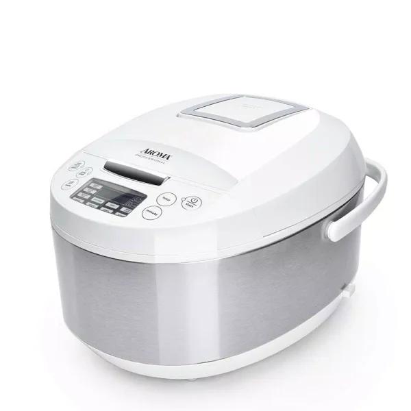 AROMA Professional 12-Cup Digital Rice Cooker and Multi-Cooker with Ceramic Inner Pot, White
