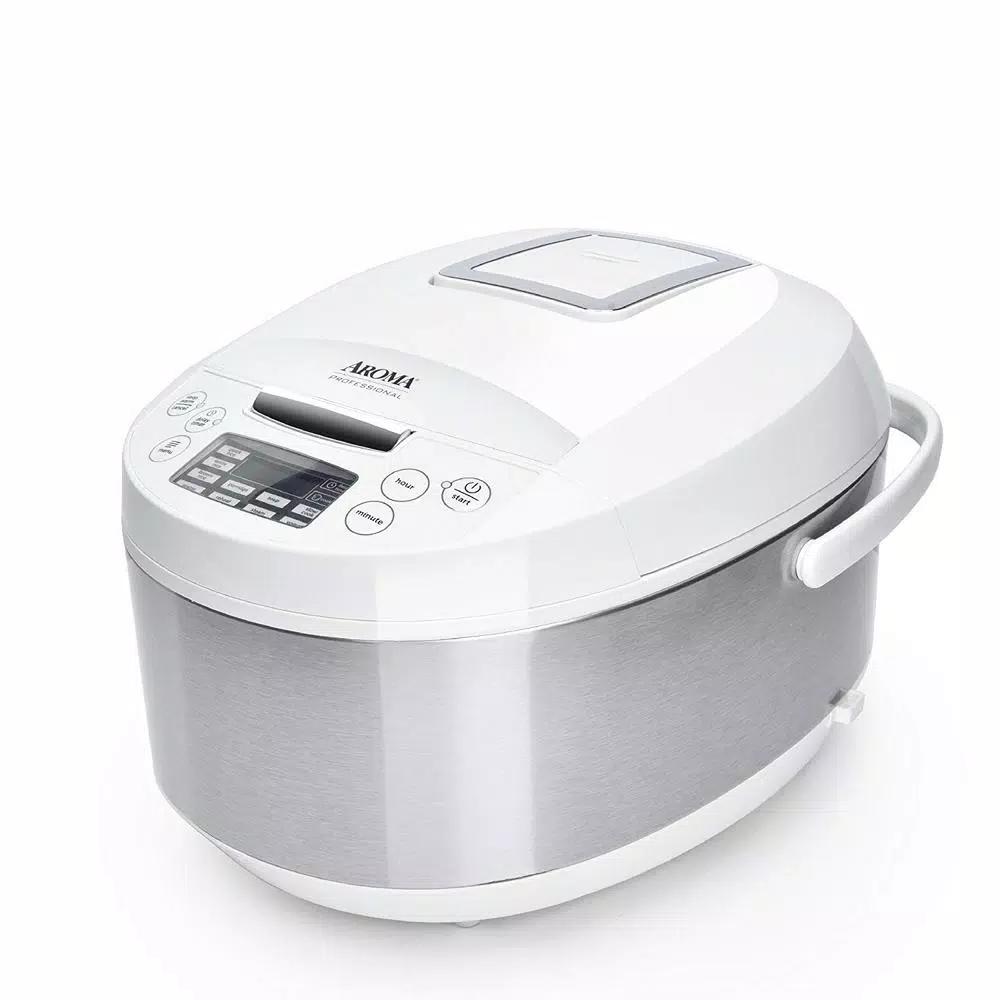 AROMA Professional 12-Cup Digital Rice Cooker and Multi-Cooker with Ceramic Inner Pot, White
