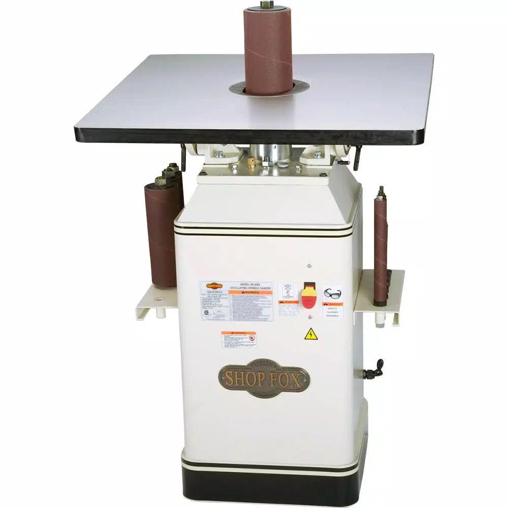 Shop Fox W1686 1 HP Oscillating Spindle Sander with 25.25 in. Cast-Iron Table