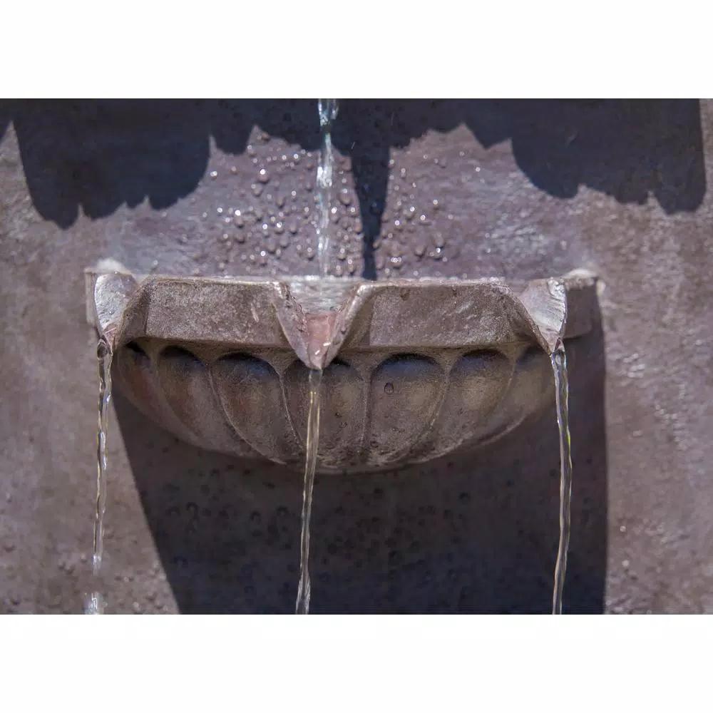 Kenroy Home San Pablo Resin Wall Fountain with LED Light, Plum Bronze, 35-inch