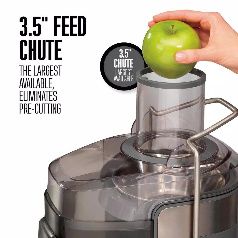 Weston Super Chute 1100W Centrifugal Juice Extractor, 3.5" Extra-Wide Feed Chute, Stainless Steel