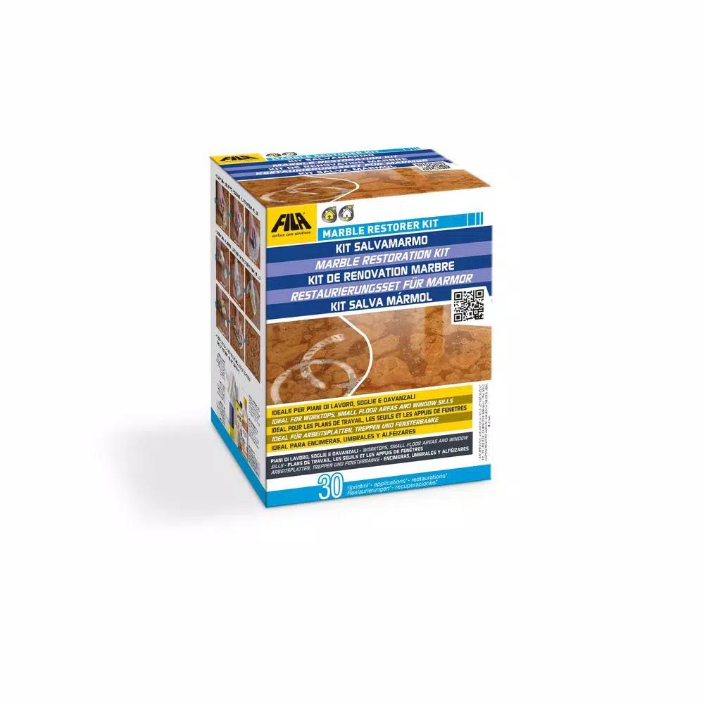 Fila 28 oz. Marble Restorer Kit - Acid Etch Remover for Polished Stone, Travertine & Limestone