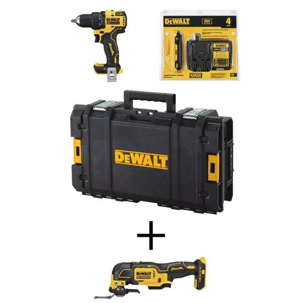 DEWALT 20V MAX ATOMIC Brushless Drill/Driver & Oscillating Multi-Tool Kit with 4 Ah Battery & Charger