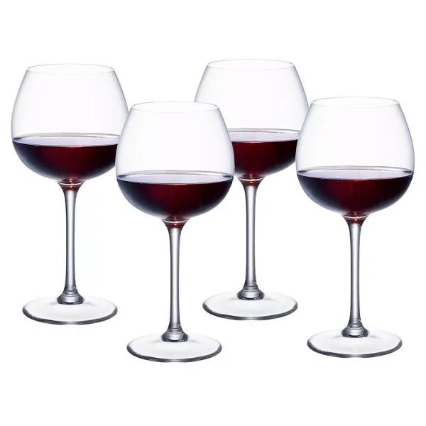 Villeroy & Boch Purismo Lead-Free Crystal Full-Bodied Red Wine Glasses, 18.5 oz (Set of 4)