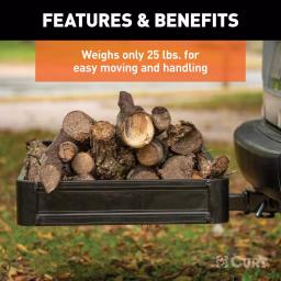 CURT 500 lb. Capacity Aluminum Basket Style Hitch Cargo Carrier, 2 in. Receiver, 49 in. x 22 in. thumbnail 5