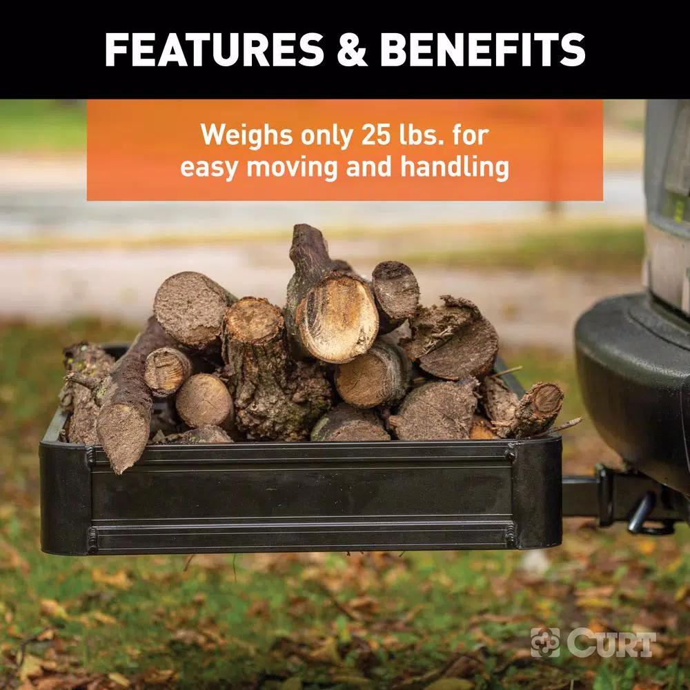 CURT 500 lb. Capacity Aluminum Basket Style Hitch Cargo Carrier, 2 in. Receiver, 49 in. x 22 in.