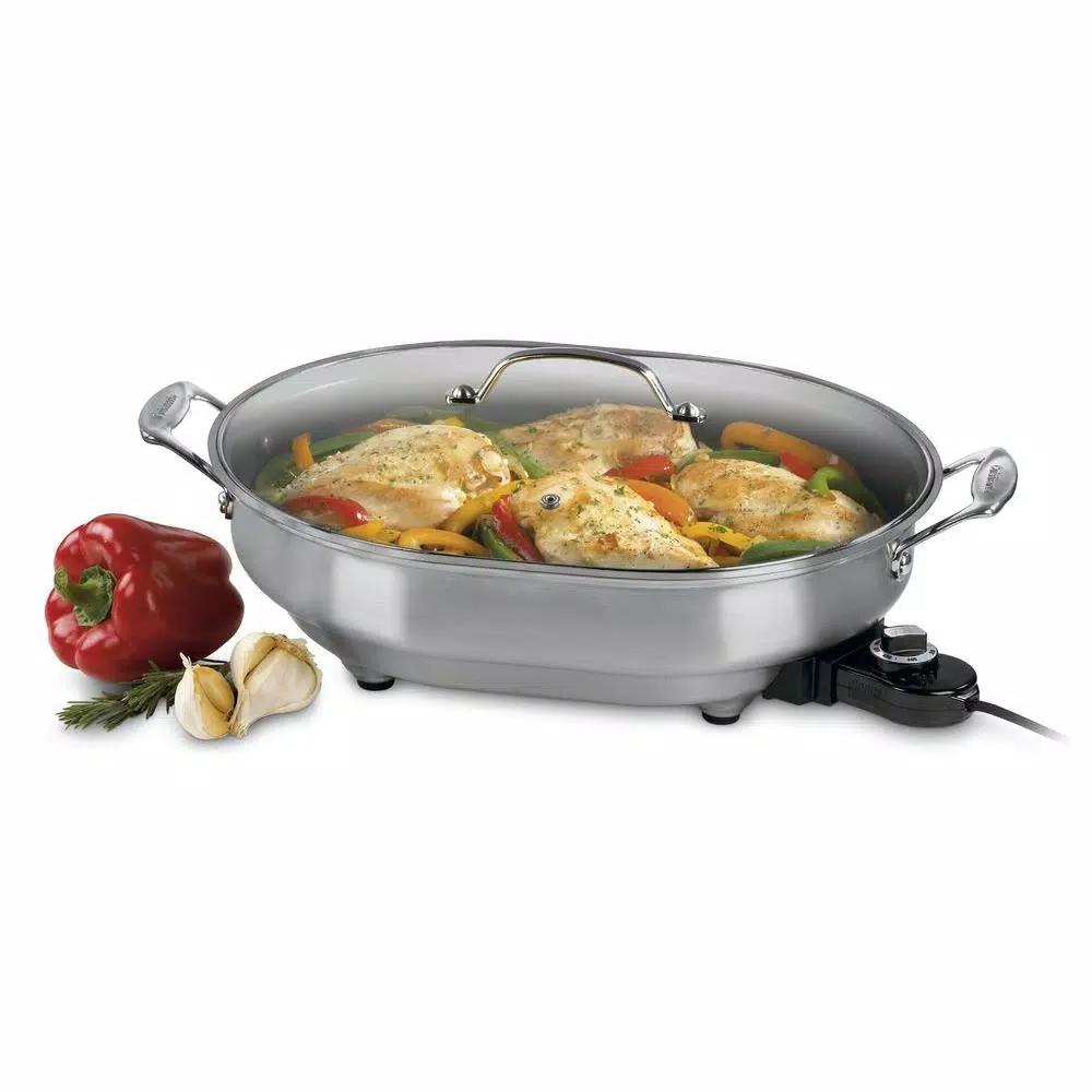 Cuisinart CSK-150 12 in. x 15 in. Stainless Steel Non-Stick Electric Skillet