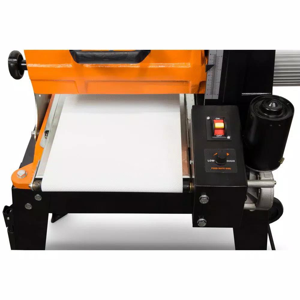 WEN 10 in. Drum Sander with 10.5 Amp Motor and Variable Speed Conveyor with Rolling Stand