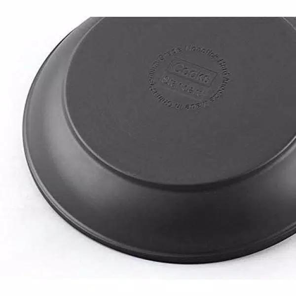 Cook N Home 6 Qt. Hard-Anodized Aluminum Nonstick Casserole Dish with Glass Lid, Black