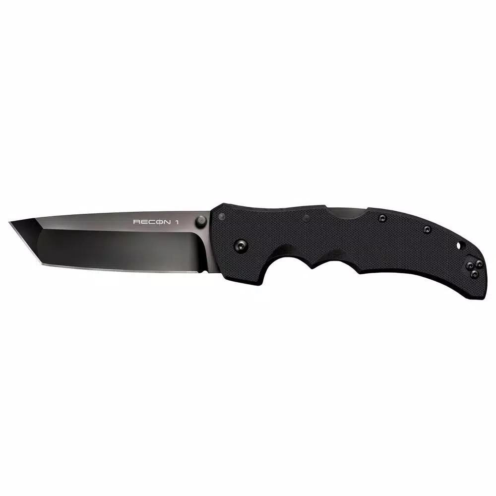 Cold Steel Recon 1 Tanto Point S35VN Pocket Folding Knife, Half-Serrated Edge