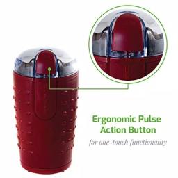 Ovente 2.5 oz. Electric Coffee Grinder, 150W Stainless Steel Blades, Maroon thumbnail 6