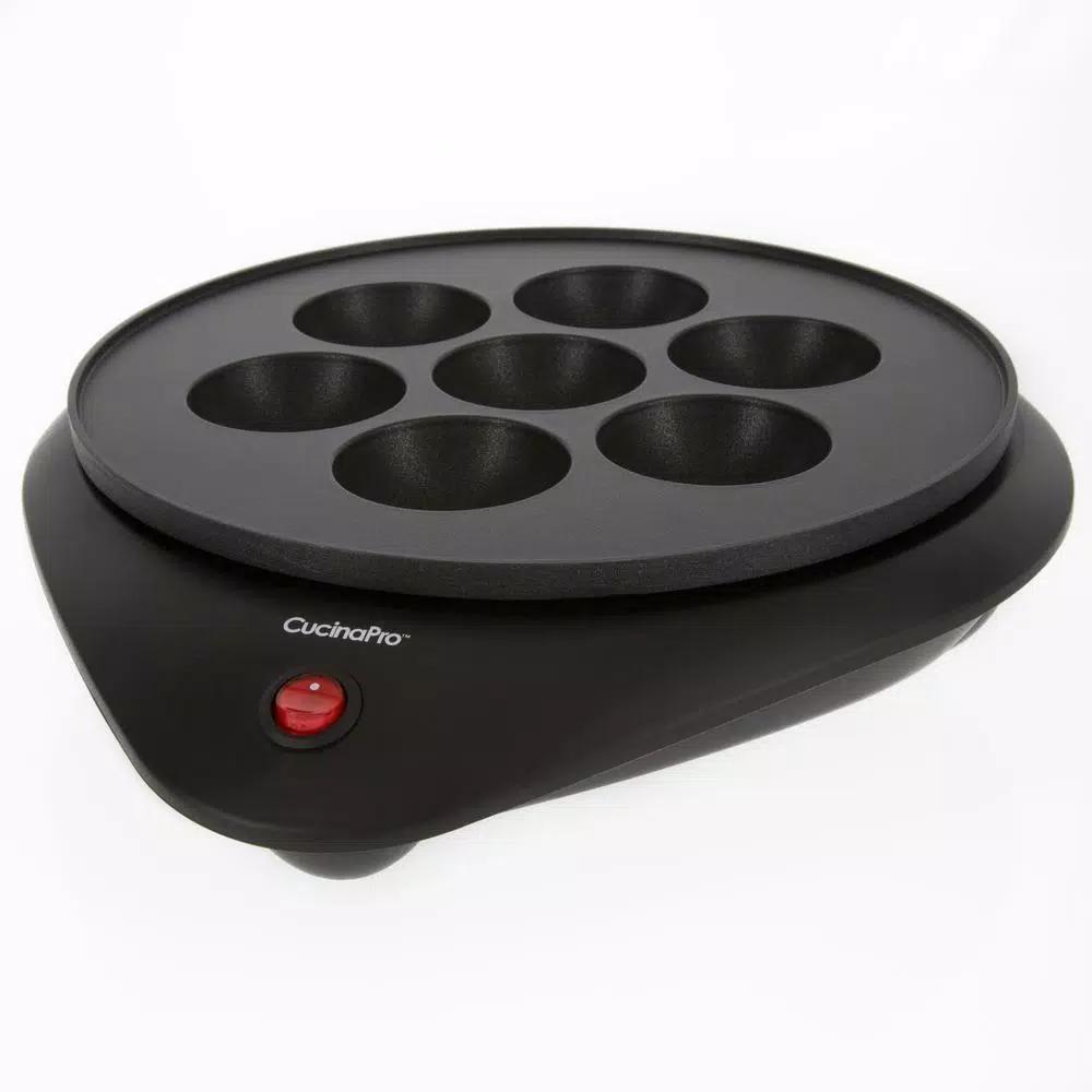 CucinaPro 800W Electric Ebelskiver Maker, Non-Stick Danish Pancake Pan