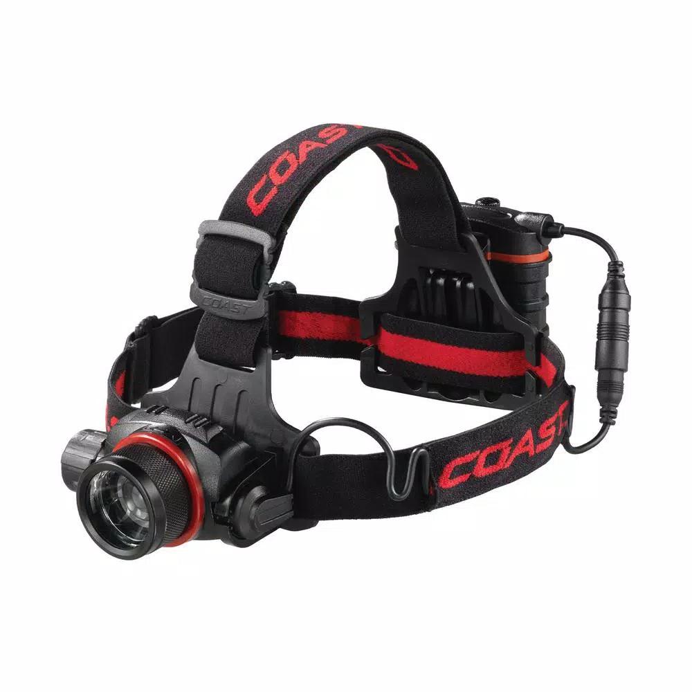 Coast HL8R 800 Lumen Rechargeable LED Headlamp with Twist Focus and Dual Power