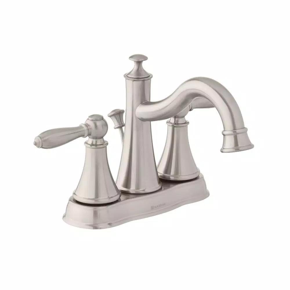 Glacier Bay Varina 4 in. Centerset 2-Handle High-Arc Bathroom Faucet, Brushed Nickel