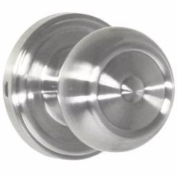 Weslock Savannah Satin Nickel Half-Dummy Door Knob with Push-Button Privacy Lock thumbnail 1