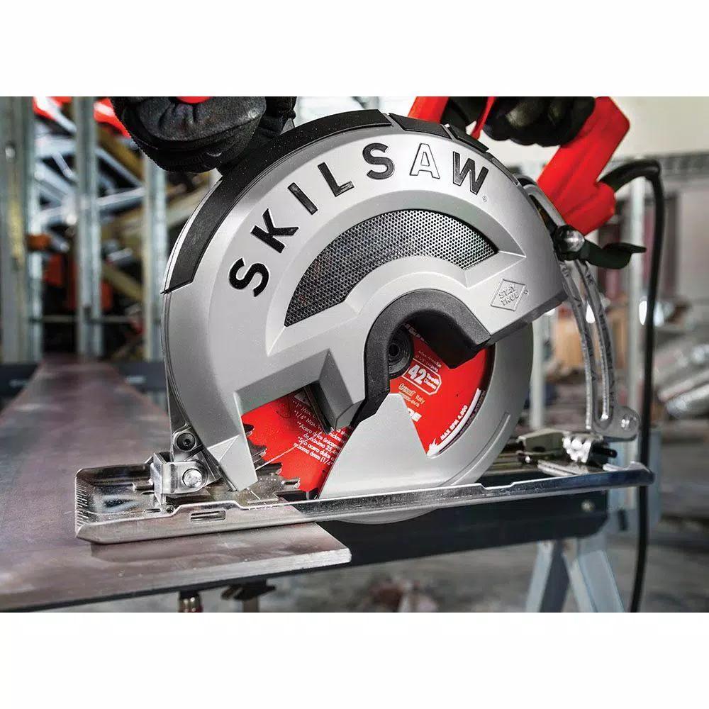 SKILSAW 8 in. Outlaw 15 Amp Corded Worm Drive Metal Saw with 42-Tooth Diablo Cermet Blade