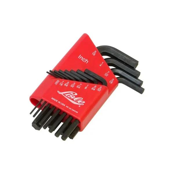 Lisle LIS42150 SAE Hex Key Set, 12-Piece Alloy Steel Set with Storage Case