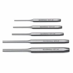 GearWrench 5-Piece Pin Punch Set, Precision Hardened Alloy Steel thumbnail 1