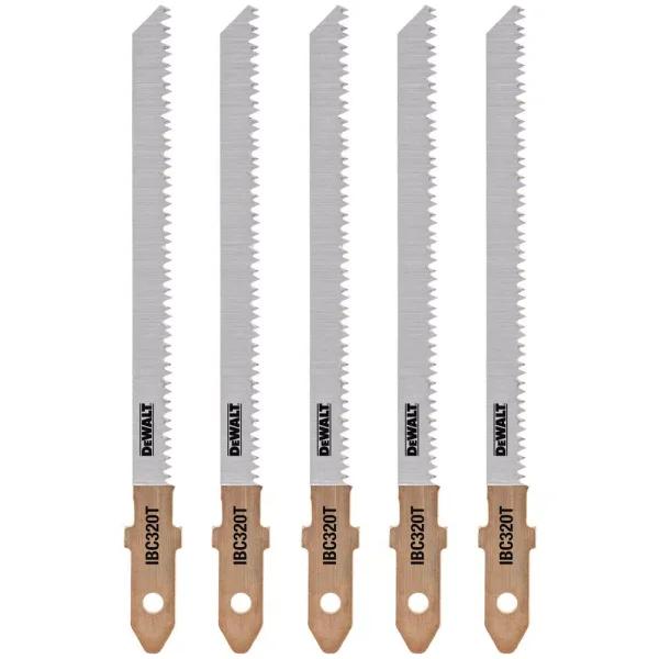 DEWALT 3-1/2 in. 20 TPI T-Shank Wood Scroll Cutting Jig Saw Blade, 5-Pack