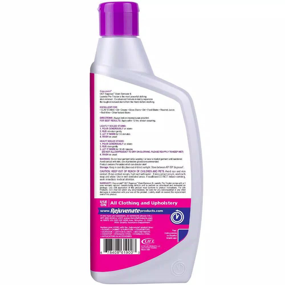 Rejuvenate Outrageous Stain Remover and Laundry Pre-Treater, 16 oz.