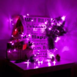 ALEKO 30-Light Pink LED Battery Operated String Lights, 10 ft. Flexible Wire thumbnail 2