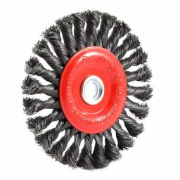 Forney 6 in. Twist Knot Crimped Steel Wire Wheel Brush, 1/2 in. and 5/8 in. Arbor thumbnail 3